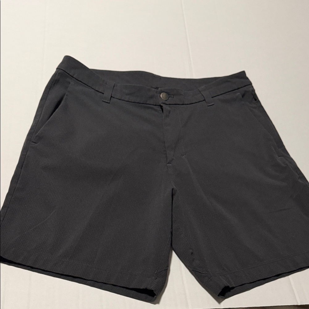 lululemon athletica Black Flat-Front Men's Shorts